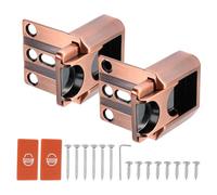 sourcing map 2 Pcs Home Security Door Lock, Child Proof Door Reinforcement Lock Latch, Upgraded Safety Night Lock Extra Protective Door Lock for Inward Swinging Door, Bronze