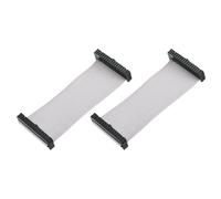 sourcing map 2 Pcs IDC Connector Flat Ribbon Cable, 34 Pins 2.54mm Pitch 10cm Length FC to FC Dual Female Connector Flat Ribbon Cable Wire for Industrial Electronics, Grey