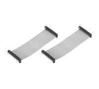 sourcing map 2 Pcs IDC Connector Flat Ribbon Cable, 40 Pins 2.54mm Pitch 15cm Length FC to FC Dual Female Connector Flat Ribbon Cable Wire for Industrial Electronics, Grey