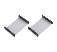 sourcing map 2 Pcs IDC Connector Flat Ribbon Cable, 50 Pins 2.54mm Pitch 10cm Length FC to FC Dual Female Connector Flat Ribbon Cable Wire for Industrial Electronics, Grey