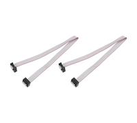 sourcing map 2 Pcs IDC Connector Flat Ribbon Cable, 8 Pins 2.54mm Pitch 30cm Length FC to FC Dual Female Connector Flat Ribbon Cable Wire for Industrial Electronics, Grey