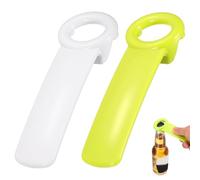 sourcing map 2 Pcs Jar Key Lid Opener, Plastic Jar Lid Opener Easy Grip Multifunctional Durable Can Open Tool for Elderly Seniors Women Weak Hands Easy-use by Anyone, White/Matcha Green
