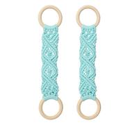 sourcing map 2 Pcs Kitchen Dish Towel Holder, Hanging Kitchen Towels, Handmade Crochet Hanging Holder for Cabinet Bathroom House Oven Stove Door Gift, Mint Green