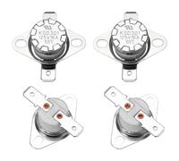 sourcing map 2 Pcs KSD301 Thermostat 155°C/311°F 16A Normally Closed N.C Adjust Snap Disc Temperature Switch for Microwaves,Oven,Coffee Maker,Ceramic Material