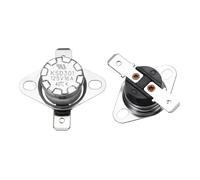 sourcing map 2 Pcs KSD301 Thermostat 40°C/104°F 16A Normally Open N.O Adjust Snap Disc Temperature Switch for Microwaves,Oven,Coffee Maker,Bakelite Material