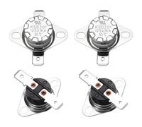 sourcing map 2 Pcs KSD301 Thermostat 65°C/149°F 16A Normally Closed N.C Adjust Snap Disc Temperature Switch for Microwaves,Oven,Coffee Maker,Bakelite Material