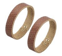 sourcing map 2 Pcs Leather Belt Loop Keeper for 1.26 Inch Wide Belt, Belt Strap Ring, Belt Band Replacement Strap Holder Belt Accessories for Ratchet Belts Dress Belts, Brown, 3.74x0.59inch