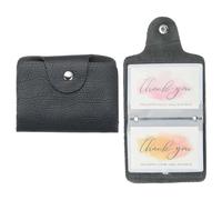 sourcing map 2 Pcs Leather Credit Card Holder Business Cards Organizer Slim ID Card Case Pocket Wallet Protector with 24 Slots for Men and Women, Dark Blue