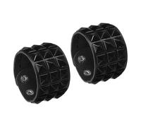 sourcing map 2 Pcs Leather Punk Bracelet 8.7"/22cm Layered Row Square Rivets Goth Spike Studded Bracelet Adjustable Wristband Cuff Bangle for Halloween Emo Grunge Accessories, Black