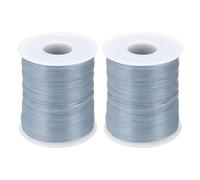 sourcing map 2 Pcs Light Blue Raffia Yarn, 120m Natural Paper Rope String 6mm Wide Raffia Ribbon for Gift Wrapping Crocheting Knitting DIY Crafts