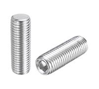 sourcing map 2 Pcs M16-2 x 40mm Grub Screws, 304 Stainless Steel Cup Point Allen Head Screws Internal Hex Socket Drive for Bathroom Fixtures Repair Furniture DIY Project