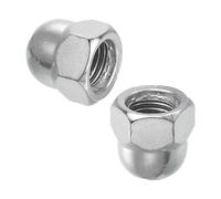 sourcing map 2 Pcs M20x2.5mm Acorn Cap Nuts, 304 Stainless Steel Metric Hex Cap Dome Head Hardware Nuts, Bright Finish for Light Fixtures, Machine, DIY Projects