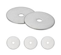 sourcing map 2 Pcs M8 304 Stainless Steel Flat Washers Round Flat Spacers for Screws, Bolts, Plumbing, Automotive, DIY, Electrical Device 8.5mm ID 50mm OD 2mm Thick