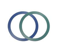 sourcing map 2 Pcs Magnetic Adapter Ring, Universal Magnetic Wireless Charger Conversion Kit Adhesive Sticker Ring for Phone Case, Blue, Green
