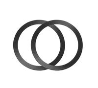 sourcing map 2 Pcs Magnetic Adapter Ring, Universal Magnetic Wireless Charger Conversion Kit Adhesive Sticker Ring for Phone Case, Black