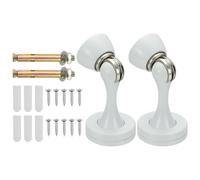 sourcing map 2 Pcs Magnetic Door Stopper, Zinc Alloy Door Catch Holder, Doors Knob Wall Protector with Screws for Home Office Wall Floor Mounting, White