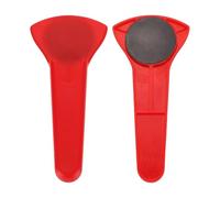 sourcing map 2 Pcs Magnetic Scissor Holder, 7.48" x 3.46" Plastic Scissors Cover Durable Waterproof Protector Portable with Round Magnetic Absorber for Kitchen Shears, Red