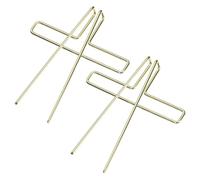 sourcing map 2 Pcs Metal Music Book Clips Page Holder, Portable Book Opener Clips Reading Stand Sheet for Piano Cookbook Reading Accessories (Gold)