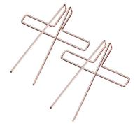sourcing map 2 Pcs Metal Music Book Clips Page Holder, Portable Book Opener Clips Reading Stand Sheet for Piano Cookbook Reading Accessories (Rose Gold)