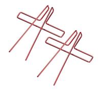 sourcing map 2 Pcs Metal Music Book Clips Page Holder, Portable Book Opener Clips Reading Stand Sheet for Piano Cookbook Reading Accessories (Red)