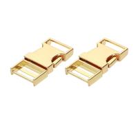 sourcing map 2 Pcs Metal Quick Side Release Buckle, 20mm/0.8" Collar Buckles Clip Flat Webbing Backpack Buckle for Leather Strap Collar Harness, Light Gold