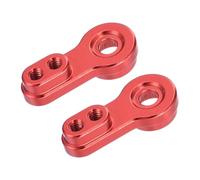 sourcing map 2 Pcs Metal Servo Horn FMS 1/24 Steering Arm 17.5mm Length 4.8mm ID Red Suitable for DIY RC Car/Boat/AirplanesBoat Model Accessories