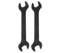 sourcing map 2 Pcs Metric Double Open End Wrench 27mm x 30mm Standard Size Carbon Steel Spanner Wrench for Auto Household Maintenance Routine Repairs, Black
