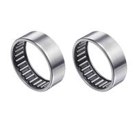sourcing map 2 Pcs Needle Roller Bearings, HK4016 Bore 40mm OD 47mm 16mm Width Steel Track Roller Bearings Open End for Mower, Lawn Tractor, Automotive