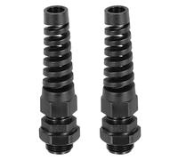 sourcing map 2 Pcs NPT3/8 Cable Glands Adjustable 4-8mm PA66 Nylon IP68 Waterproof Connectors with Dual Seals Anti-Corrosion for Industrial/Outdoor Electrical Systems