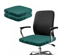 sourcing map 2 Pcs Office Chair Cover, Stretchable Soft Rotating Chair Slipcover Washable Desk Computer Seat Cover Protector for Office Home, 30-45cm, Dark Green
