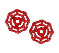 sourcing map 2 Pcs Outdoor Faucet Handle, 5x5mm Square Stem Hole Rustproof Water Spigot Handle, Outside Water Valve Replacement Parts for Garden Bathroom Outside, Red