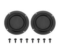 sourcing map 2 Pcs Passive Radiator 4 Inch Round Woofer Vibrating Membrane, Rubber Vibration Diaphragm Plate Subwoofer for Bass Speaker Replacement, DIY(with 8pcs Screw)