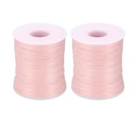 sourcing map 2 Pcs Pink Raffia Yarn, 120m Natural Paper Rope String 6mm Wide Raffia Ribbon for Gift Wrapping Crocheting Knitting DIY Crafts