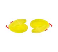 sourcing map 2 Pcs Plastic Castanets, Hand Finger Castanets Musical Instrument Rhythm Cymbals Percussion Instruments for Adults Beginner Toy, Yellow