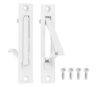 sourcing map 2 PCS Pocket Door Handles, 304 Stainless Steel Door Edge Pull, Pocket Door Hardware for Sliding Cabinet, Home, Office, Hotels, White