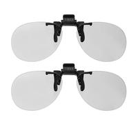 sourcing map 2 Pcs Polarized Clip-on 3D Glasses, Passive Circular 3D Viewing Glasses Frames for Image MAXimum Movies Theater Games TV Photo Projector