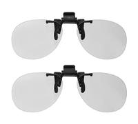 sourcing map 2 Pcs Polarized Clip-on 3D Glasses, Passive Circular 3D Viewing Glasses Frames for RealD/Image MAXimum Movies Theater Games TV Photo Projector
