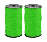 sourcing map 2 Pcs Polyester Macrame Cord, 3mm x 131 Yards Polypropylene Crochet Braided Rope Macrame Yarn for Wall Hangings Bag Craft Knitting, Green