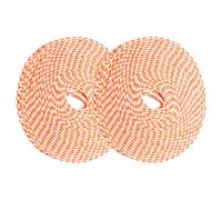 sourcing map 2 Pcs Portable Travel Clothesline, 10M/32.8ft Clothes Line Outdoors Travel Hanger Foldable Clothesline Rope with Hooks for Camping Hotel Backyard Home Cruise Ship, Orange