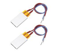 sourcing map 2 Pcs PTC Heating Element, AC DC 220V PTC Heating Plate Aluminum Shell Ceramics Polyimide Film Plate Heater 9W-170W 200C Insulated Constant Temperature Ceramic Thermostatic
