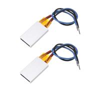 sourcing map 2 Pcs PTC Heating Element, AC DC 220V PTC Heating Plate Aluminum Shell Ceramics Polyimide Film Plate Heater 8W-160W 170C Insulated Constant Temperature Ceramic Thermostatic