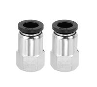 sourcing map 2 Pcs Push to Connect Fittings, 1/8" NPT Female x 5/16" Tube OD Female Thread Straight Air Tube Quick Connect Air Lines Fittings for Pneumatic Equipment, Black