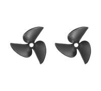sourcing map 2 Pcs RC Boat Propeller, 3 Blades Propellers 3mm Hole Dia 32mm OD 1.4mm Pitch CW Clockwise Rotating Drill Propeller for RC Boat, DIY Ship Model, Black