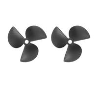 sourcing map 2 Pcs RC Boat Propeller, 3 Blades Propellers 4.8mm Hole Dia 52mm OD 80mm Pitch CW Clockwise Rotating Drill Propeller for RC Boat, DIY Ship Model, Black