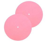 sourcing map 2 Pcs Record Player Mat, 7'' Felt Turntable Vibration Reduction Turntable Pad for Vinyl Record Players Recording Studio, Pink