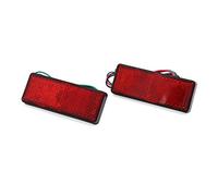 sourcing map 2 Pcs Red LED Rectangle Reflector Tail Brake Turn Signal Light Lamp