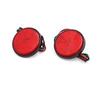 sourcing map 2 Pcs Red LED Round Reflector Tail Brake Turn Signal Light Lamp