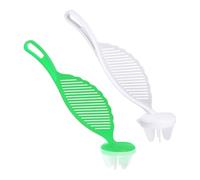 sourcing map 2 Pcs Rice Washer, Hand Held Rice Washing Tool, Kitchen Paddle Washer Strainer with Hanging Hole for Beans Grains Vegetables Home Kitchen Restaurant Camping, White/Green