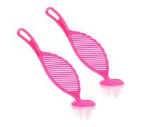 sourcing map 2 Pcs Rice Washer, Hand Held Rice Washing Tool, Kitchen Paddle Washer Strainer with Hanging Hole for Beans Grains Vegetables Home Kitchen Restaurant Camping, Red