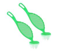 sourcing map 2 Pcs Rice Washer, Hand Held Rice Washing Tool, Kitchen Paddle Washer Strainer with Hanging Hole for Beans Grains Vegetables Home Kitchen Restaurant Camping, Green